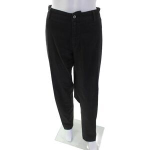 Masons Men Chino Pants Black Cotton Blend Button Closure Size 56